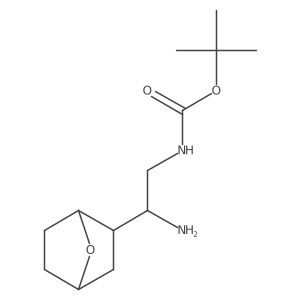 tert-butyl N-(2-amino-2-{7-oxabicyclo[2.2.1]heptan-2-yl}ethyl)carbamate结构式