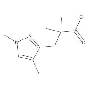 3-(1,4-dimethyl-1H-pyrazol-3-yl)-2,2-dimethylpropanoic acid结构式