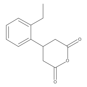 4-(2-Ethylphenyl)oxane-2,6-dione结构式