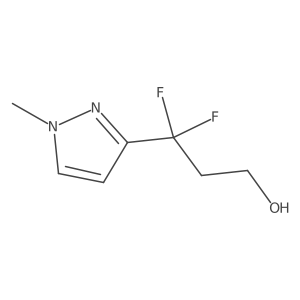 3,3-difluoro-3-(1-methyl-1H-pyrazol-3-yl)propan-1-ol Structure