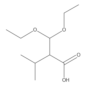 2-(Diethoxymethyl)-3-methylbutanoic acid结构式