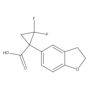 1-(2,3-Dihydro-1-benzofuran-5-yl)-2,2-difluorocyclopropane-1-carboxylic acid结构式