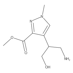 methyl 4-(1-amino-3-hydroxypropan-2-yl)-1-methyl-1H-pyrazole-3-carboxylate结构式