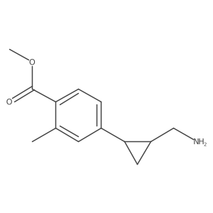 Methyl 4-[2-(aminomethyl)cyclopropyl]-2-methylbenzoate结构式