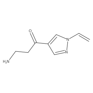 3-amino-1-(1-ethenyl-1H-pyrazol-4-yl)propan-1-one结构式