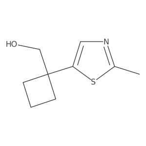 [1-(2-Methyl-1,3-thiazol-5-yl)cyclobutyl]methanol Structure