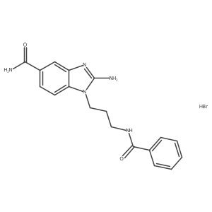 2-Amino-1-(3-benzamidopropyl)benzimidazole-5-carboxamide;hydrobromide结构式