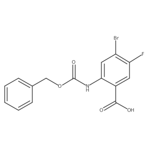 2-{[(Benzyloxy)carbonyl]amino}-4-bromo-5-fluorobenzoic acid结构式