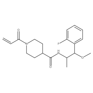 N-[1-(2-Fluorophenyl)-1-methoxypropan-2-yl]-1-prop-2-enoylpiperidine-4-carboxamide Structure