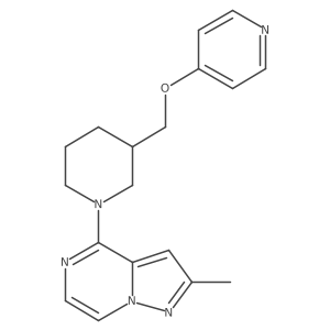 4-[(1-{2-Methylpyrazolo[1,5-a]pyrazin-4-yl}piperidin-3-yl)methoxy]pyridine结构式
