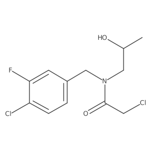2-Chloro-N-[(4-chloro-3-fluorophenyl)methyl]-N-(2-hydroxypropyl)acetamide Structure