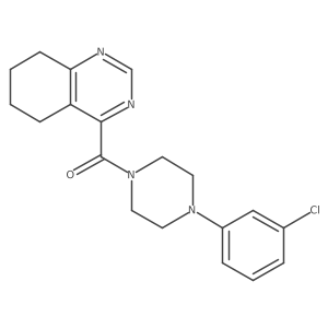 4-[4-(3-Chlorophenyl)piperazine-1-carbonyl]-5,6,7,8-tetrahydroquinazoline结构式