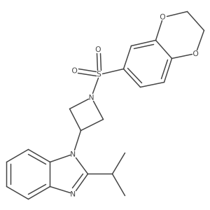1-[1-(2,3-dihydro-1,4-benzodioxine-6-sulfonyl)azetidin-3-yl]-2-(propan-2-yl)-1H-1,3-benzodiazole Structure