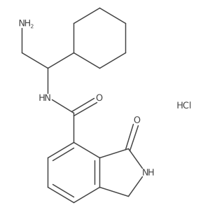 N-(2-Amino-1-cyclohexylethyl)-3-oxo-1,2-dihydroisoindole-4-carboxamide;hydrochloride Structure