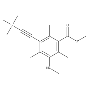 Methyl 2,4,6-trimethyl-3-(methylamino)-5-[2-(trimethylsilyl)ethynyl]benzoate结构式
