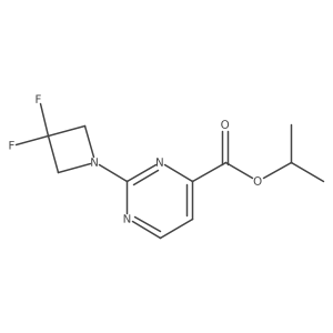 Propan-2-yl 2-(3,3-difluoroazetidin-1-yl)pyrimidine-4-carboxylate结构式