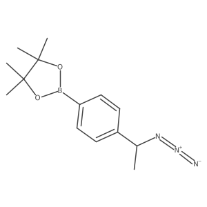 2-(4-(1-Azidoethyl)phenyl)-4,4,5,5-tetramethyl-1,3,2-dioxaborolane Structure
