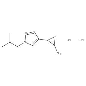 2-[1-(2-methylpropyl)-1H-pyrazol-4-yl]cyclopropan-1-amine dihydrochloride结构式