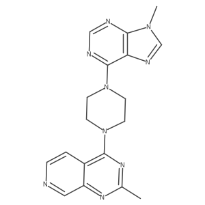 9-methyl-6-(4-{2-methylpyrido[3,4-d]pyrimidin-4-yl}piperazin-1-yl)-9H-purine Structure
