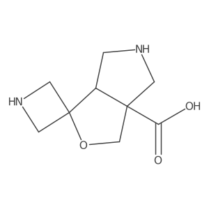 rac-(3'aR,6'aR)-hexahydrospiro[azetidine-3,1'-furo[3,4-c]pyrrole]-3'a-carboxylic acid Structure