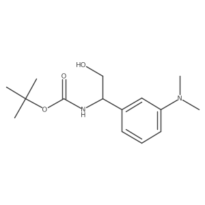 tert-butyl N-[(1R)-1-[3-(dimethylamino)phenyl]-2-hydroxyethyl]carbamate结构式