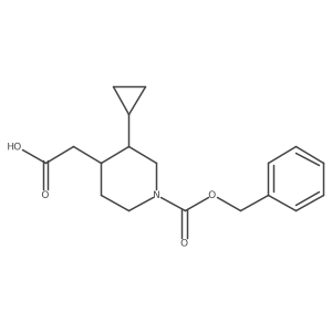 2-[(3R,4S)-1-[(benzyloxy)carbonyl]-3-cyclopropylpiperidin-4-yl]acetic acid结构式