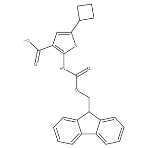 5-cyclobutyl-2-({[(9H-fluoren-9-yl)methoxy]carbonyl}amino)thiophene-3-carboxylic acid Structure