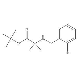 Tert-butyl 2-{[(2-bromophenyl)methyl]amino}-2-methylpropanoate结构式