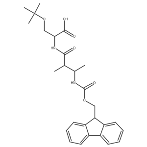 (2S)-3-(tert-butoxy)-2-[3-({[(9H-fluoren-9-yl)methoxy]carbonyl}amino)-2-methylbutanamido]propanoic acid结构式