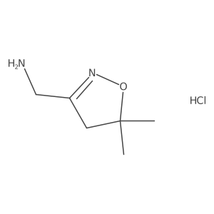 (5,5-Dimethyl-4,5-dihydro-1,2-oxazol-3-yl)methanamine hydrochloride结构式