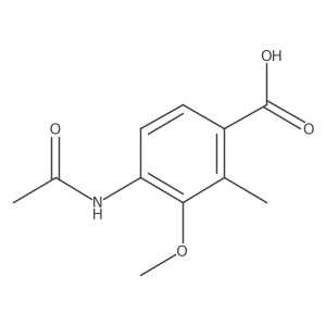 4-Acetamido-3-methoxy-2-methylbenzoic acid Structure