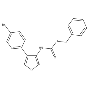 benzyl N-[4-(4-bromophenyl)-1,2-oxazol-3-yl]carbamate结构式