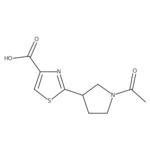 2-(1-Acetylpyrrolidin-3-yl)-1,3-thiazole-4-carboxylic acid结构式