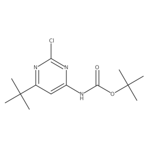 tert-butyl N-(6-tert-butyl-2-chloropyrimidin-4-yl)carbamate Structure