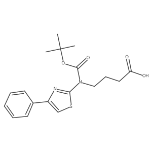 4-{[(Tert-butoxy)carbonyl](4-phenyl-1,3-thiazol-2-yl)amino}butanoic acid结构式