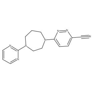 6-[4-(Pyrimidin-2-yl)-1,4-diazepan-1-yl]pyridazine-3-carbonitrile结构式