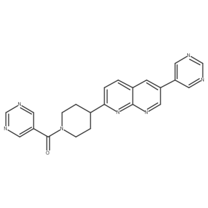 6-(Pyrimidin-5-yl)-2-[1-(pyrimidine-5-carbonyl)piperidin-4-yl]-1,8-naphthyridine结构式