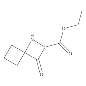 Ethyl 3-oxo-1-azaspiro[3.3]heptane-2-carboxylate结构式