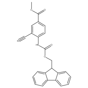 methyl 3-cyano-4-({[(9H-fluoren-9-yl)methoxy]carbonyl}amino)benzoate Structure