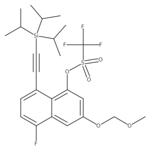 5-Fluoro-3-(methoxymethoxy)-8-((triisopropylsilyl)ethynyl)naphthalen-1-yl trifluoromethanesulfonate Structure