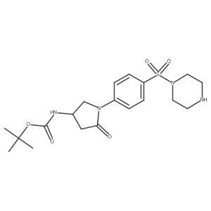 (R)-4-(Boc-amino)-1-[4-(1-piperazinylsulfonyl)phenyl]pyrrolidin-2-one Structure