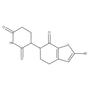3-(2-Bromo-7-oxo-4,5-dihydrothieno[2,3-c]pyridin-6-yl)piperidine-2,6-dione Structure