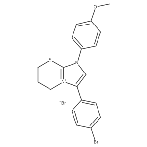 3-(4-bromophenyl)-1-(4-methoxyphenyl)-6,7-dihydro-5H-imidazo[2,1-b][1,3]thiazin-1-ium bromide Structure