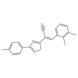 (Z)-3-(2,3-dichlorophenyl)-2-(4-(p-tolyl)thiazol-2-yl)acrylonitrile Structure