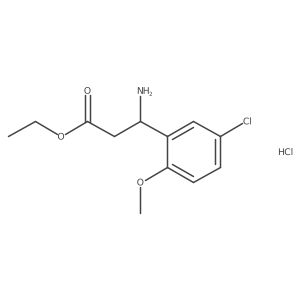 Ethyl 3-amino-3-(5-chloro-2-methoxyphenyl)propanoate hydrochloride Structure
