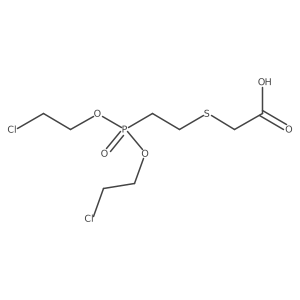 2-[[2-[Bis(2-chloroethoxy)phosphinyl]ethyl]thio]acetic acid结构式