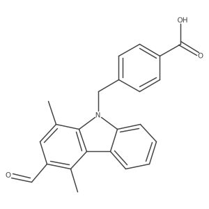 4-[(3-Formyl-1,4-dimethyl-9h-carbazol-9-yl)methyl]benzoic acid结构式