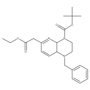 Tert-butyl 1-benzyl-6-(2-ethoxy-2-oxoethyl)-2,3,4a,8a-tetrahydropyrido[2,3-b]pyrazine-4-carboxylate Structure