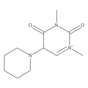 1,3-dimethyl-5-piperidin-1-yl-5H-pyrimidin-1-ium-2,4-dione Structure