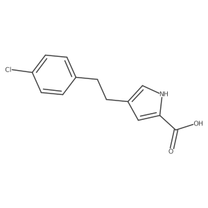 4-(4-chlorophenethyl)-1H-pyrrole-2-carboxylic acid结构式